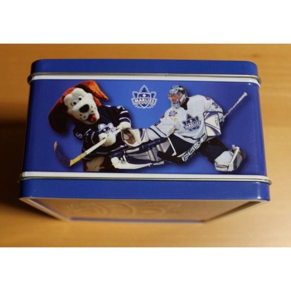 AHL Toronto Marlies Maple Leafs Mascot Lunch Box Lunchbox Metal Tin 8 x 7 x 4 - Picture 7 of 7
